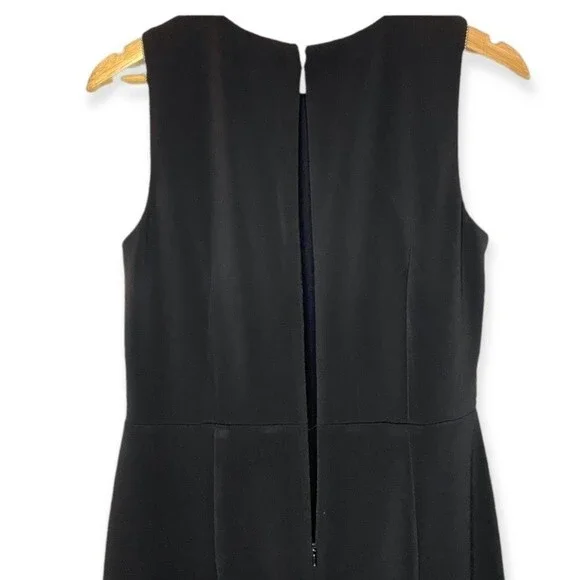 Ann Taylor Black Sheath Dress - Size 8 -  Silver beaded embellishments - EUC - Picture 8 of 11